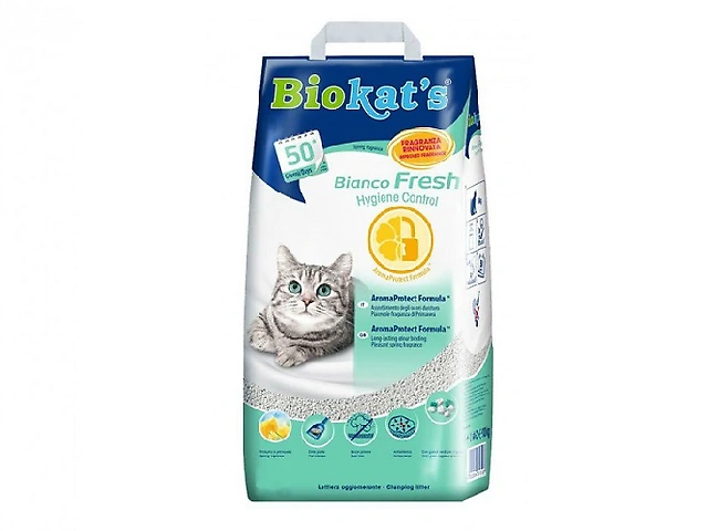 Biokats BIANCO FRESH бентонітовий наповнювач (bentonite cat litter)