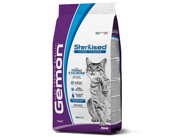 Gemon Cat Sterilised Tuna&Salmon тунeць з лососем, для стерилізованих дорослих котів