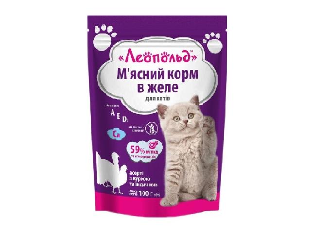 Леопольд Пауч для котів, раціон з кроликом 100гр