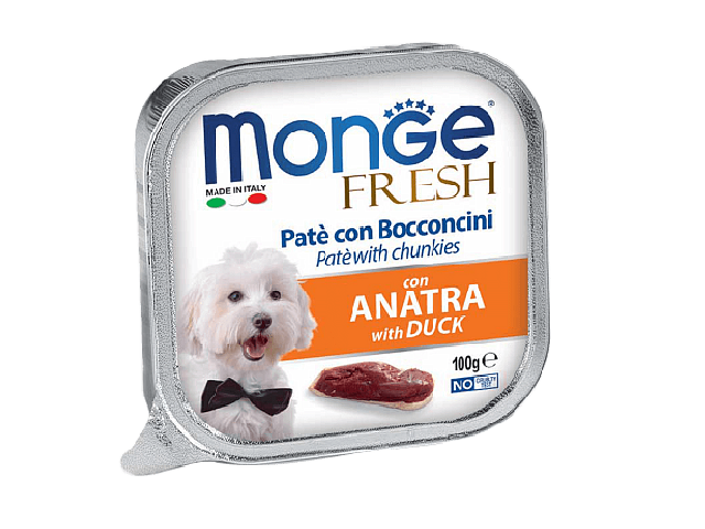 MONGE DOG WET Fresh Duck паштет, качка 100гр