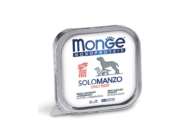 MONGE DOG WET Monoprotein Solo Beef паштет, яловичина 150гр