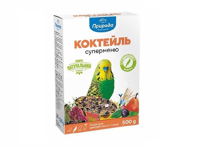 Coctail Budgies Supermenu, корм Коктейль для хвилястих папуг, 0,5kg