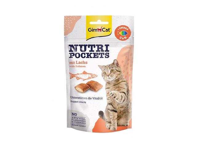 Nutri Pockets для кішок Лосось + Омега 3 + 6 60г