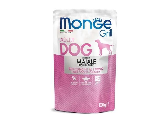MONGE DOG WET Grill Pork пауч, свинина, шматочки в желе 100гр