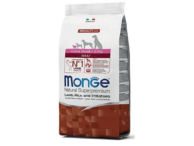 Monge Dog Extrasmall Adult Lamb ягня, для маленьких порід