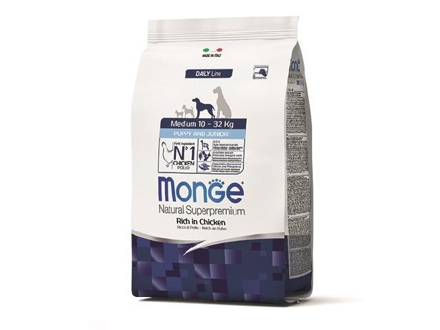 Monge Dog Medium Puppy&Junior Chicken курка, для цуценят середніх порід, Monge Dog Medium Puppy&Junior Chicken курка, для цуценят середніх порід 15кг