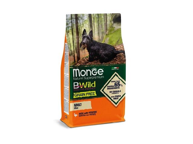 Monge Dog BWild Grain Free Mini Duck качка, беззерновий, для дрібних порід