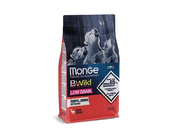 Monge Dog BWild Low Grain Puppy&Junior Deer оленина, низькозерновий, для цуценят