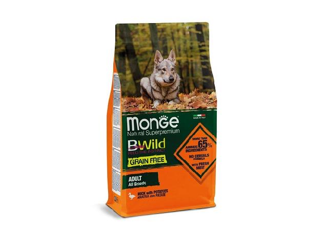 Monge Dog BWild Grain Free Duck качка, беззерновий