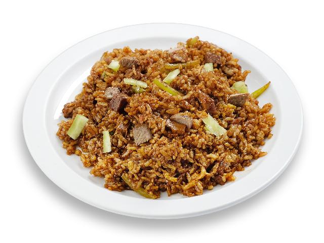 Смажений рис з яловичиною і болгарським перцем