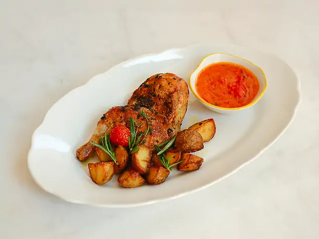 Pollo alla diavolo - пікантне курча з картоплею