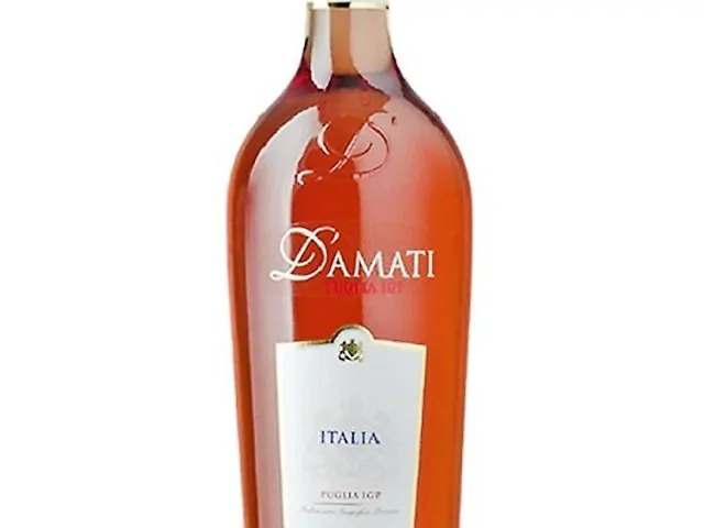 Вино Puglia Rose D`amati Negroamaro Merlot IGP, сухе рожеве 11,5%, 1 л