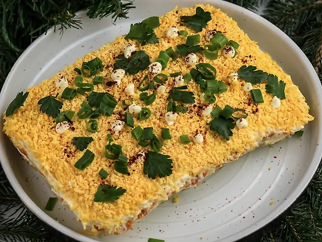 "Мімоза" з печінкою тріски