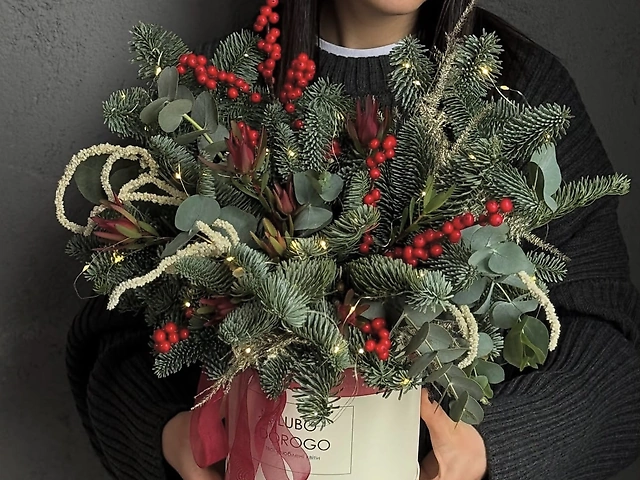 Різдвяний бокс із гірляндою