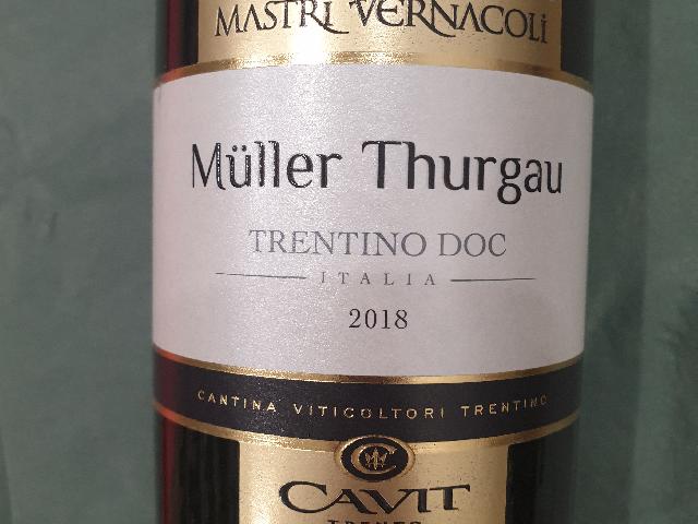 Cavit Mastri Vernacoli Muller Thurgau 2018 / Кавит Мастри Вернаколи Мюллер Тургау бел.сух