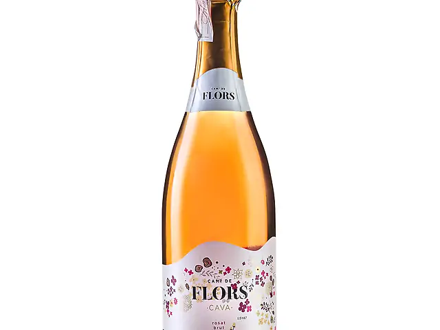 Вино игристое Cami de Flor Cava Brut Rose, розовый брют, 0, 75 л, Каталония, Испания (арт. 3171220)