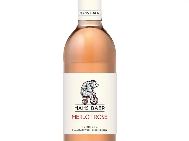 Вино Hans Baer Merlot рож. н/сухе 12% 0.25л