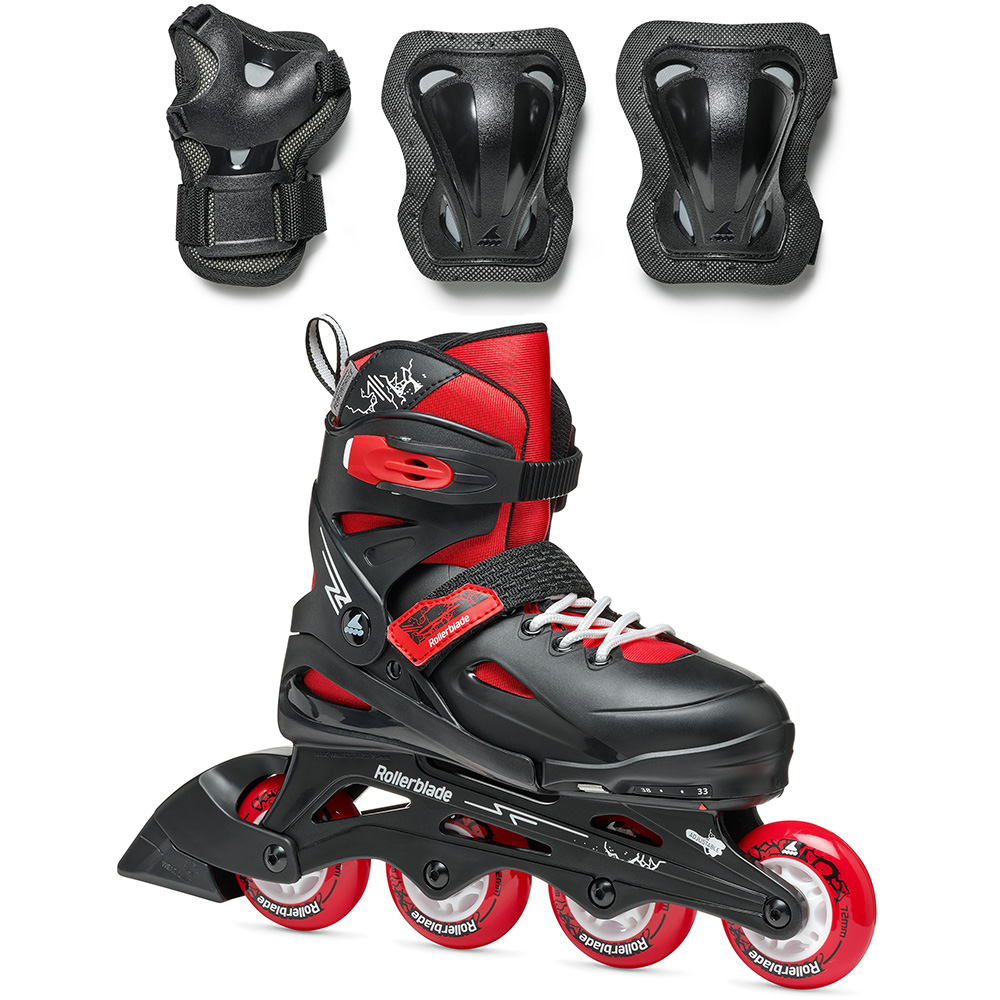 Rollerblade роликові ковзани Fury Combo black-red 29-33