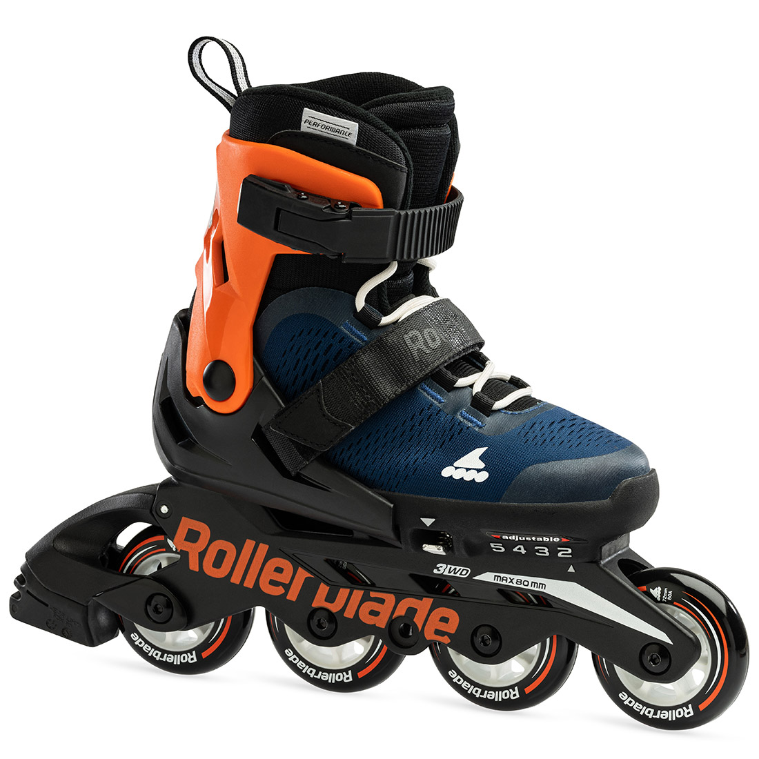 Rollerblade роликові ковзани Microblade midnight blue-warm orange 33-36.5