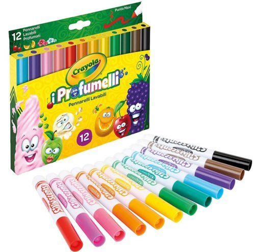 CRAYOLA Silly Scents Набір фломастерів, широка лінія (washable) з ароматом,12 шт