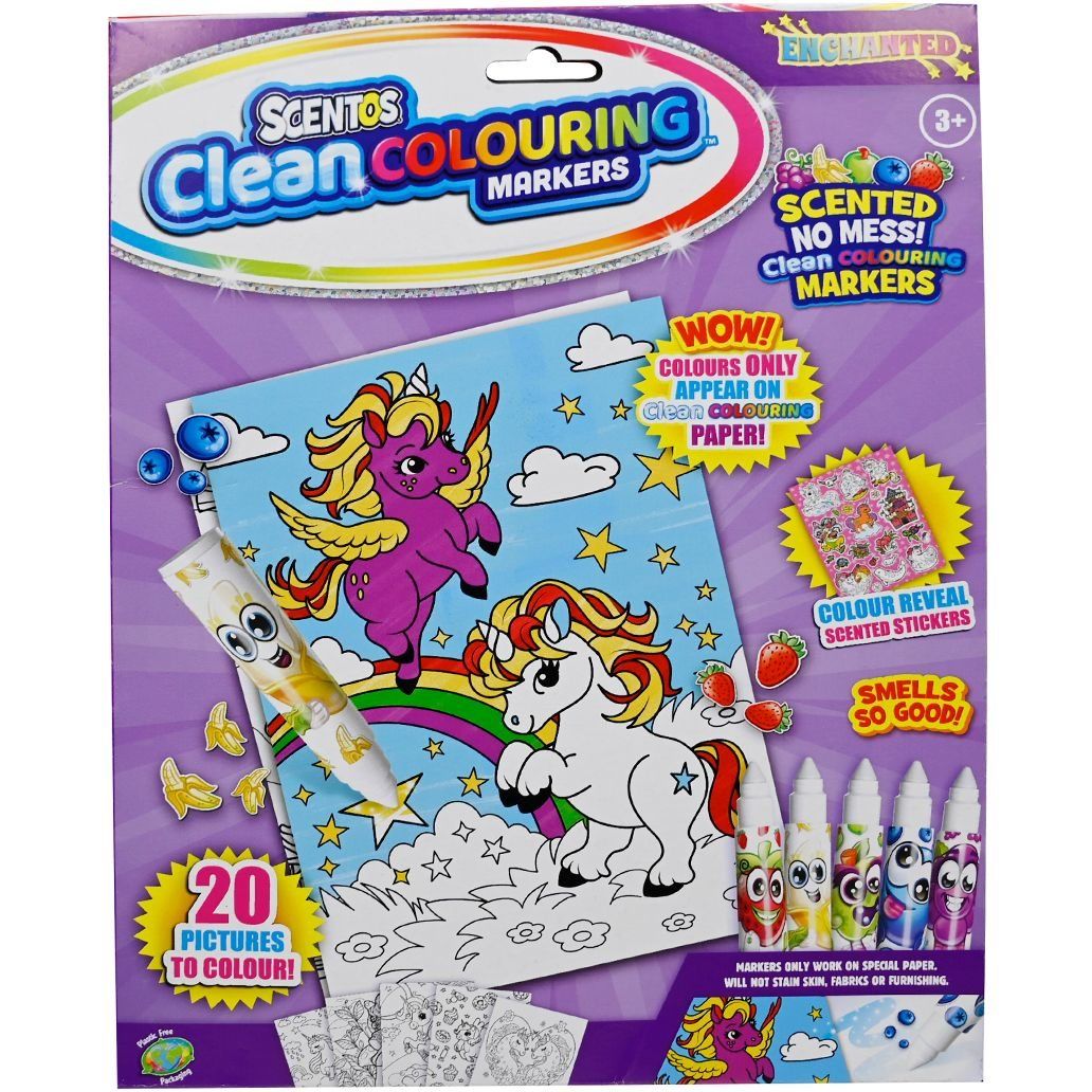 Ароматний набір для творчості серії Clean Colouring  ЧАРІВНИЙ СВІТ (розмальовки, маркери, наліпки