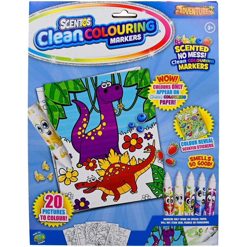 Ароматний набір для творчості серії Clean Colouring  ЗАХОПЛЮЮЧІ ПРИГОДИ (розмальовки, маркери, на