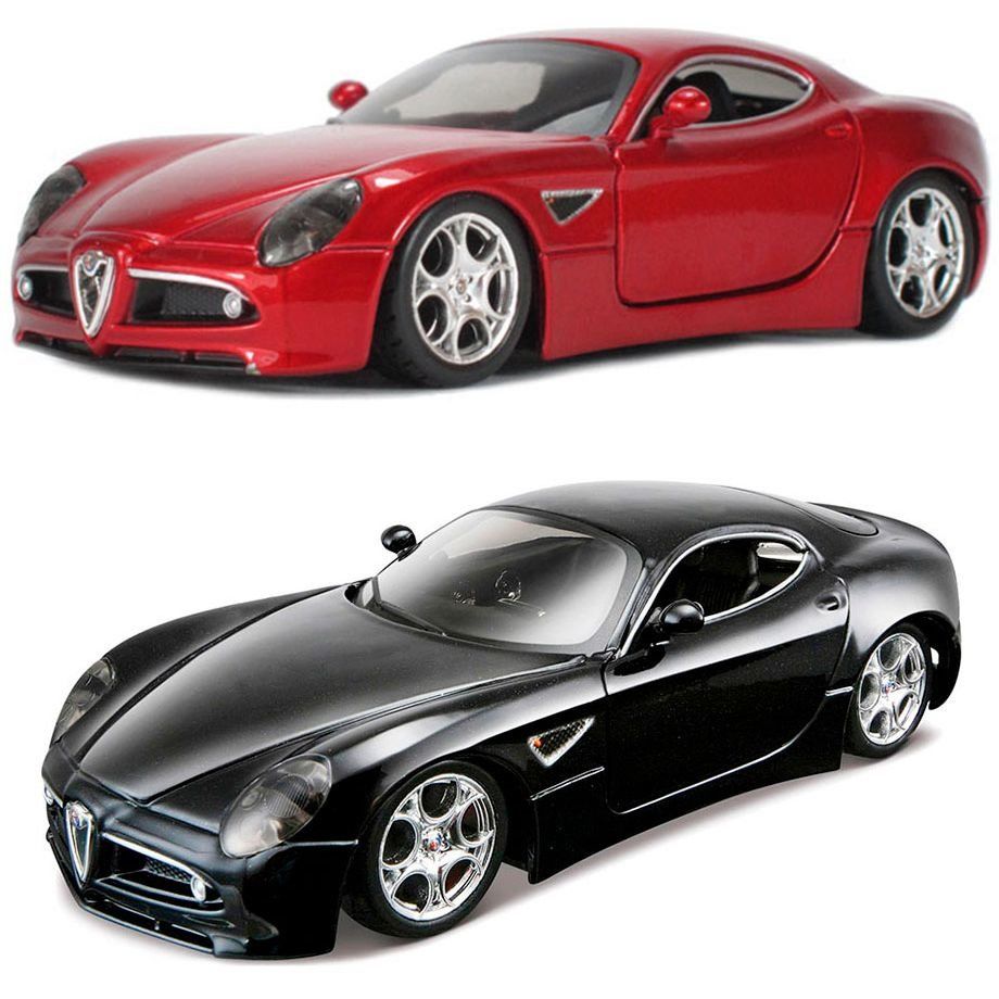 Автомодель - ALFA 8C COMPETIZIONE (2007) (красный металлик, 1:32)