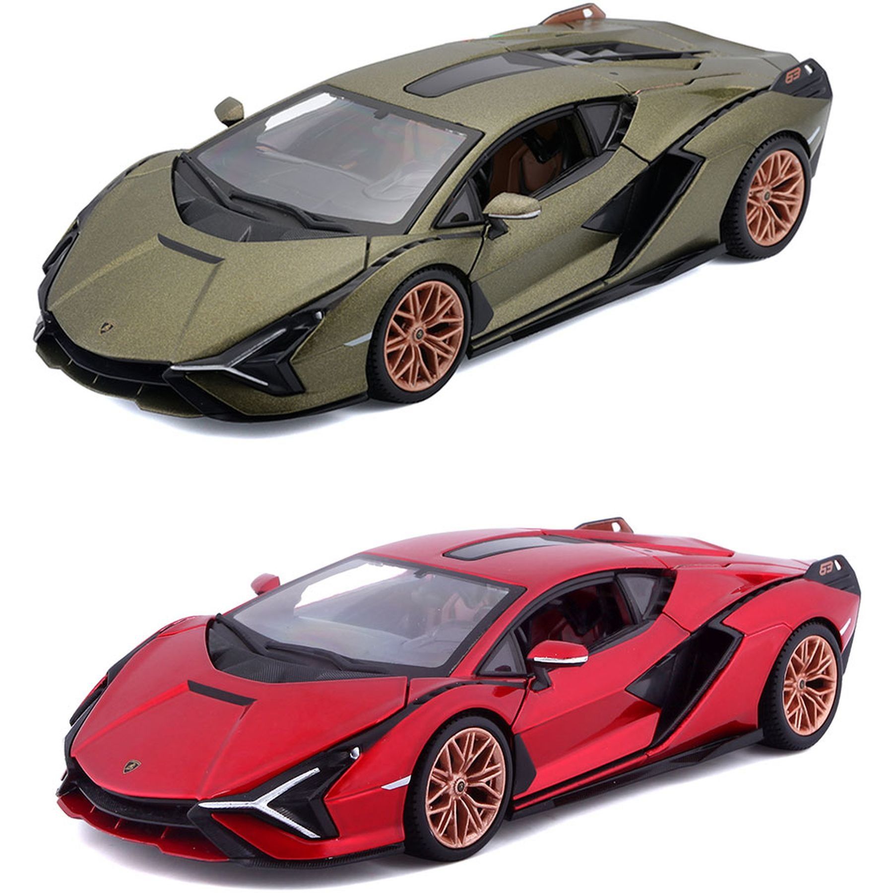 Автомодель - Lamborghini Sian FKP 37 (асорті зелений металік, червоний металік, 1:24)