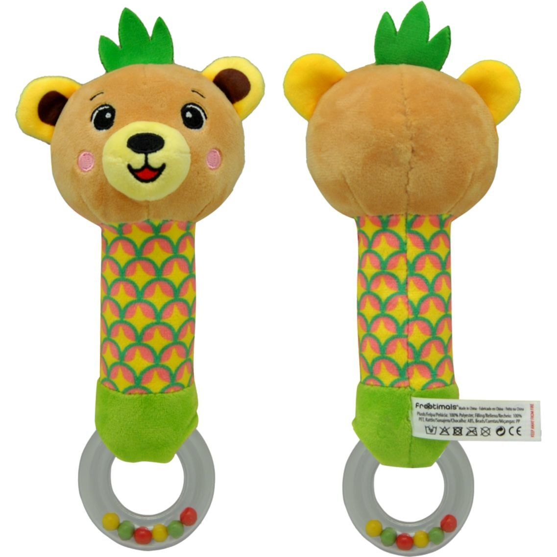 DISCOVERY & PLAY - BUBBA TROPIBEAR БРЯЗКАЛЬЦЕ З М'ЯКОЮ ІГРАШКОЮ FROOTIMALS