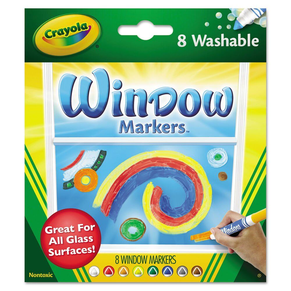 CRAYOLA Набір фломастерів для малювання на склі (washable), 8 шт