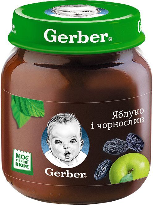 Пюре "Яблуко, чорнослив" 130 г, Gerber