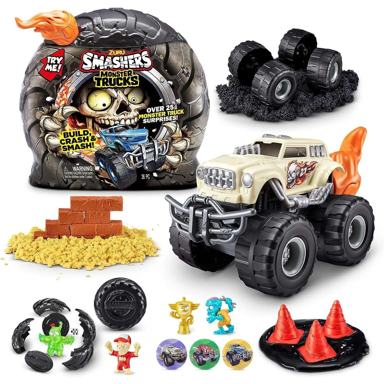 SMASHERS Іграшка у наборі з аксесуарами Monster Wheels (SKULL TRUCK)/Монстер Вілс (СКАЛЛ ТРЕК), 74103B