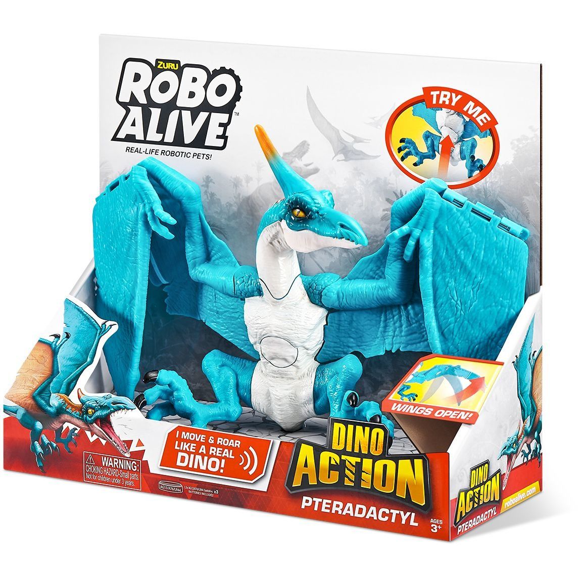 Інтерактивна іграшка ROBO ALIVE серії "Dino Action" - ПТЕРОДАКТИЛЬ