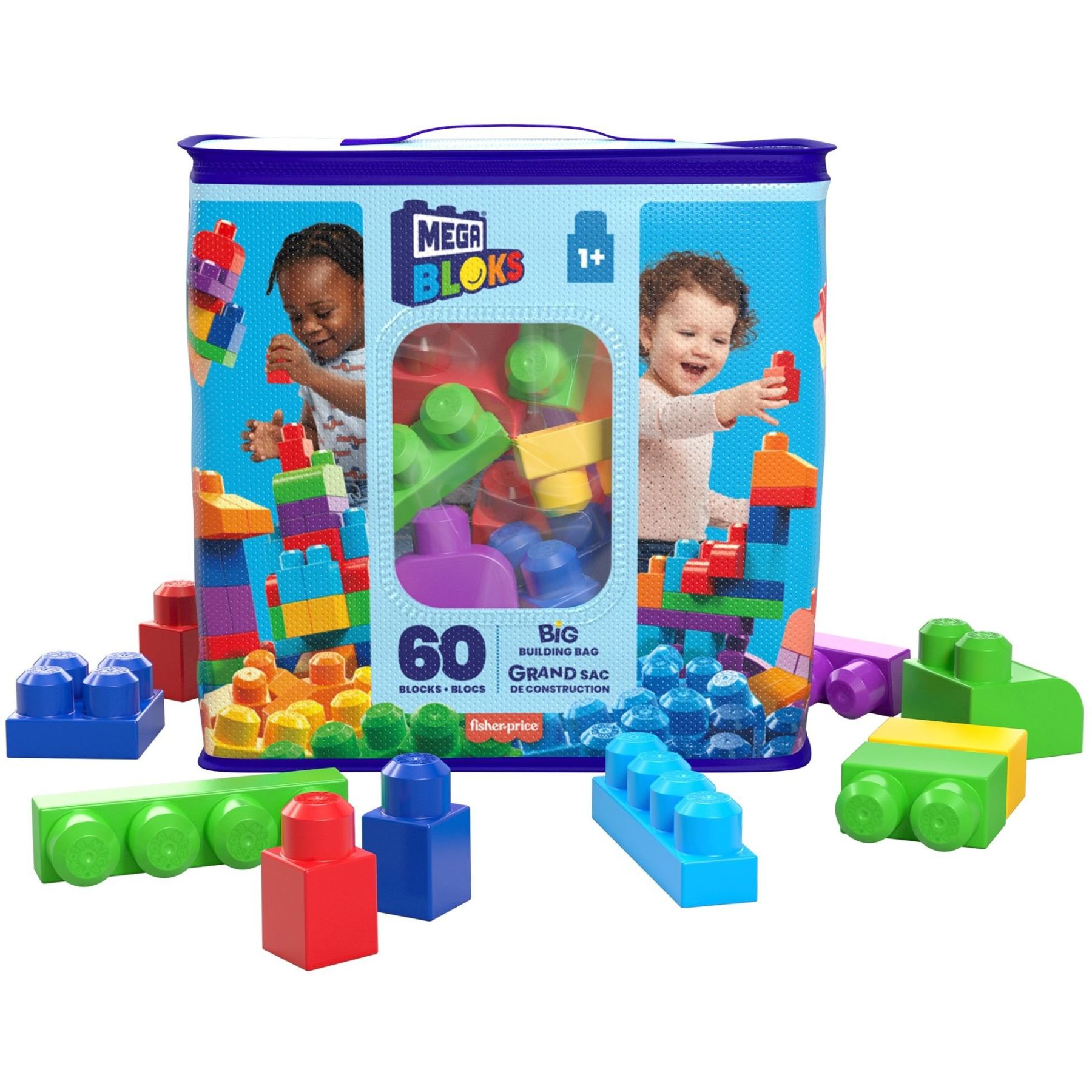 Конструктор класичний у мішку (60 дет.) Mega Bloks