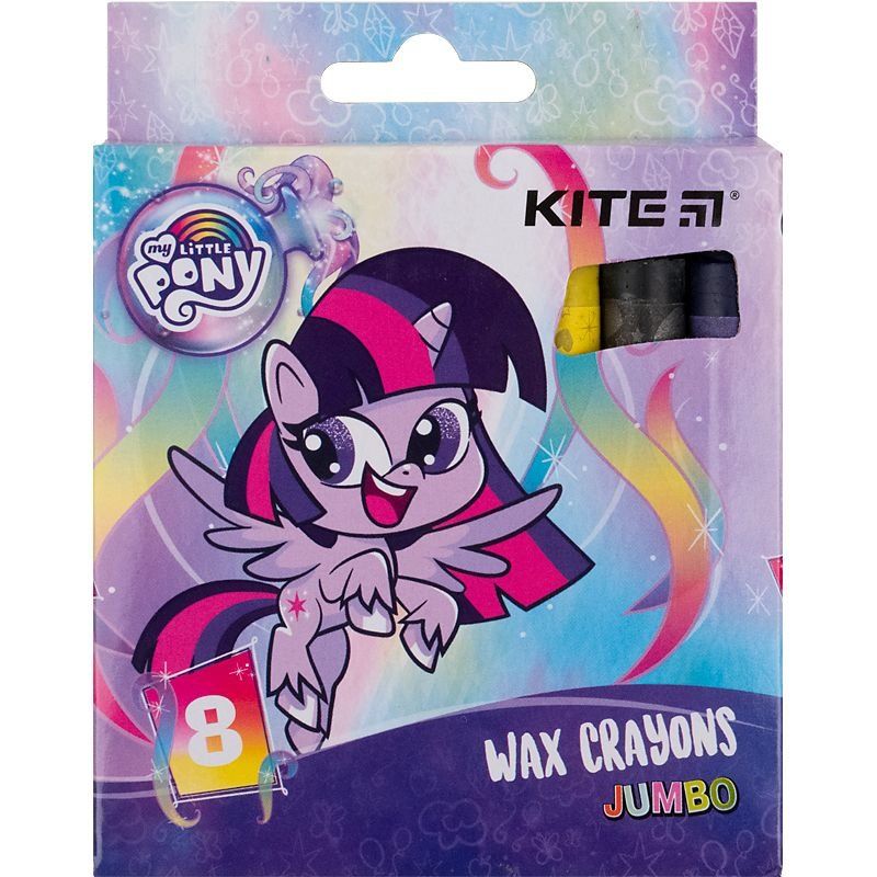 KITE канцелярія Крейда воскова Jumbo, 8 кольорів LP