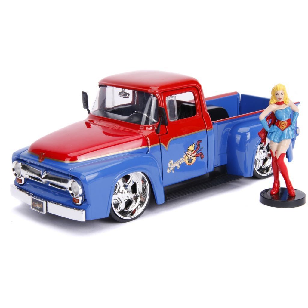 Машина металева "Ford F-100 Pickup (1956) з фігуркою" серії "Комікси DC. Супердівчина" М1:24, 8+