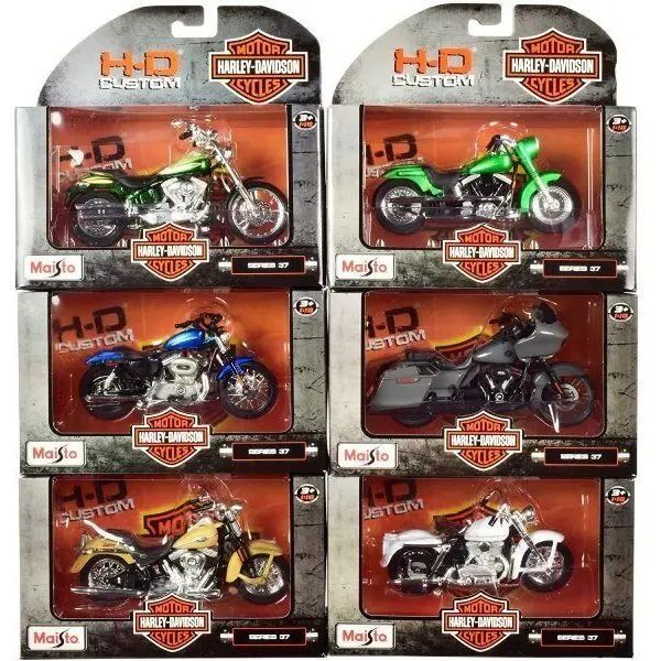 Мотоцикл іграшковий "Harley-Davidson Motorcycles With Stand", масштаб 1:18