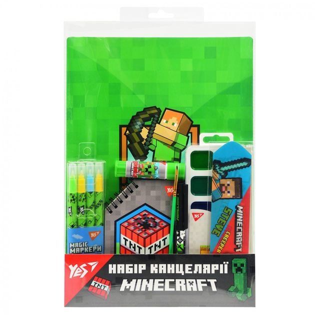 Набір канцелярії Yes "Minecraft" 8 предметів