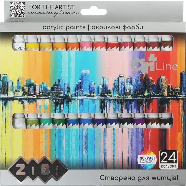 Акрил 24 кольорів х 12 мл, ART Line