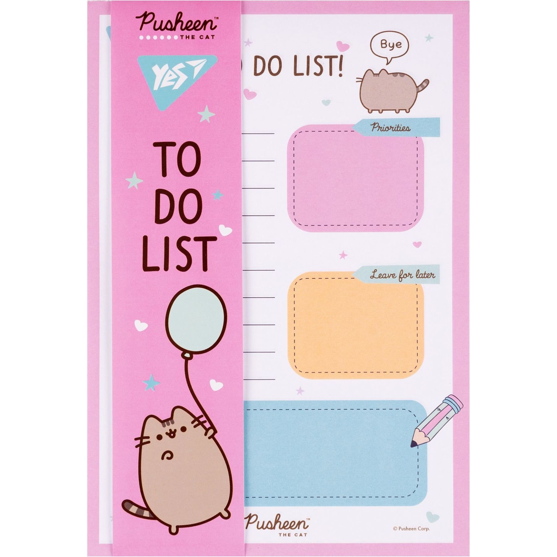 Папір для нотаток на магніті Yes To Do "Pusheen"