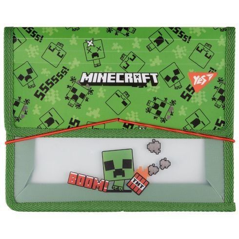Папка для зошитів Yes  пласт. на резинці В5 "Minecraft. Creeper"