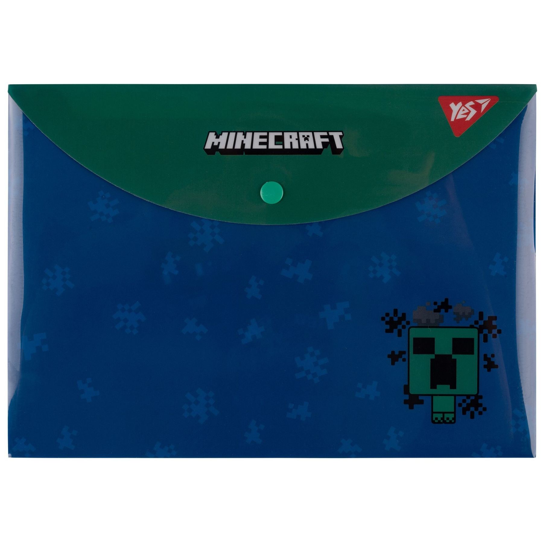 Папка-конверт Yes B5 на кнопці "Minecraft. Creeper"