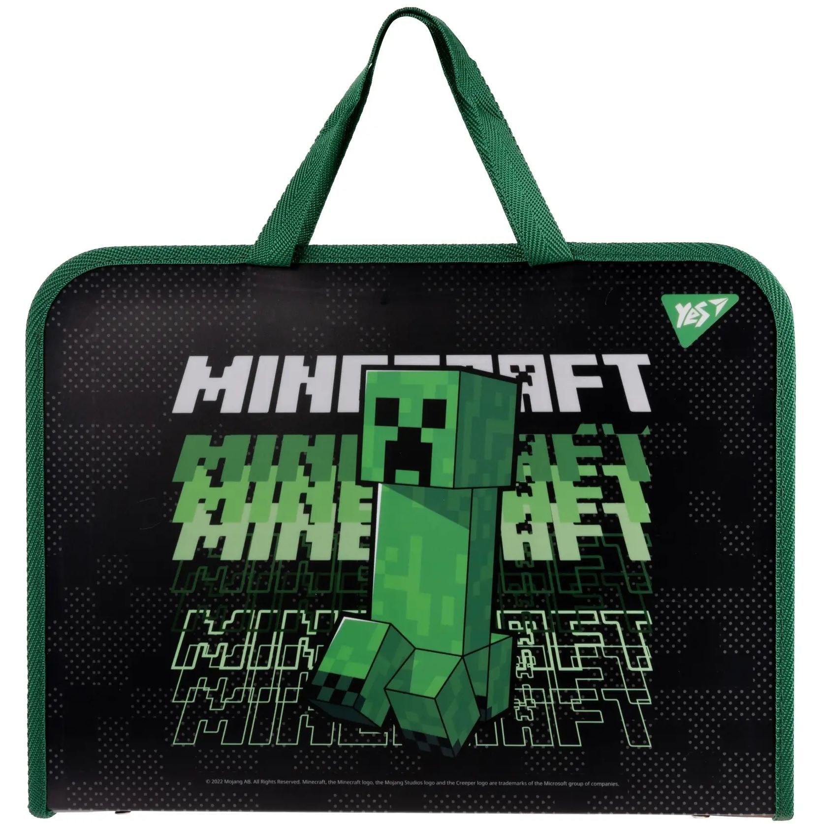 Папка-портфель YES FC на блискавці з тканинними ручками "Minecraft"