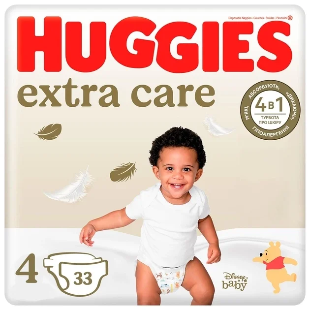 Підгузки Huggies "Elite Soft 4" розмір для дітей 8-14 кг, 33 шт