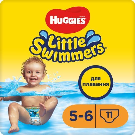 Підгузки дитячі гігієнічні Huggies "Little Swimmers" розмір 5-6 (вага 12-18 кг), 11 шт