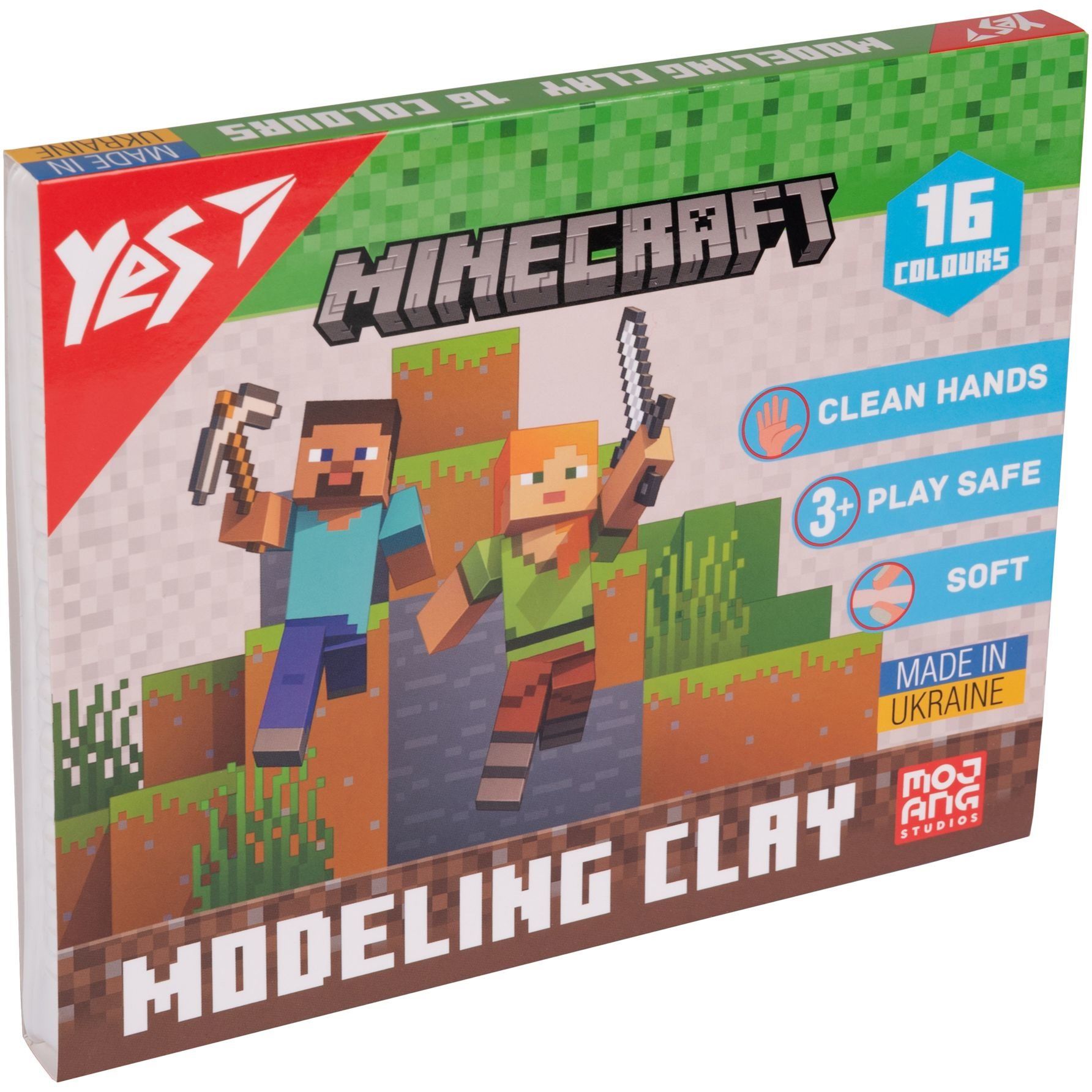 Пластилін Yes, 16 кол., 320г "Minecraft"