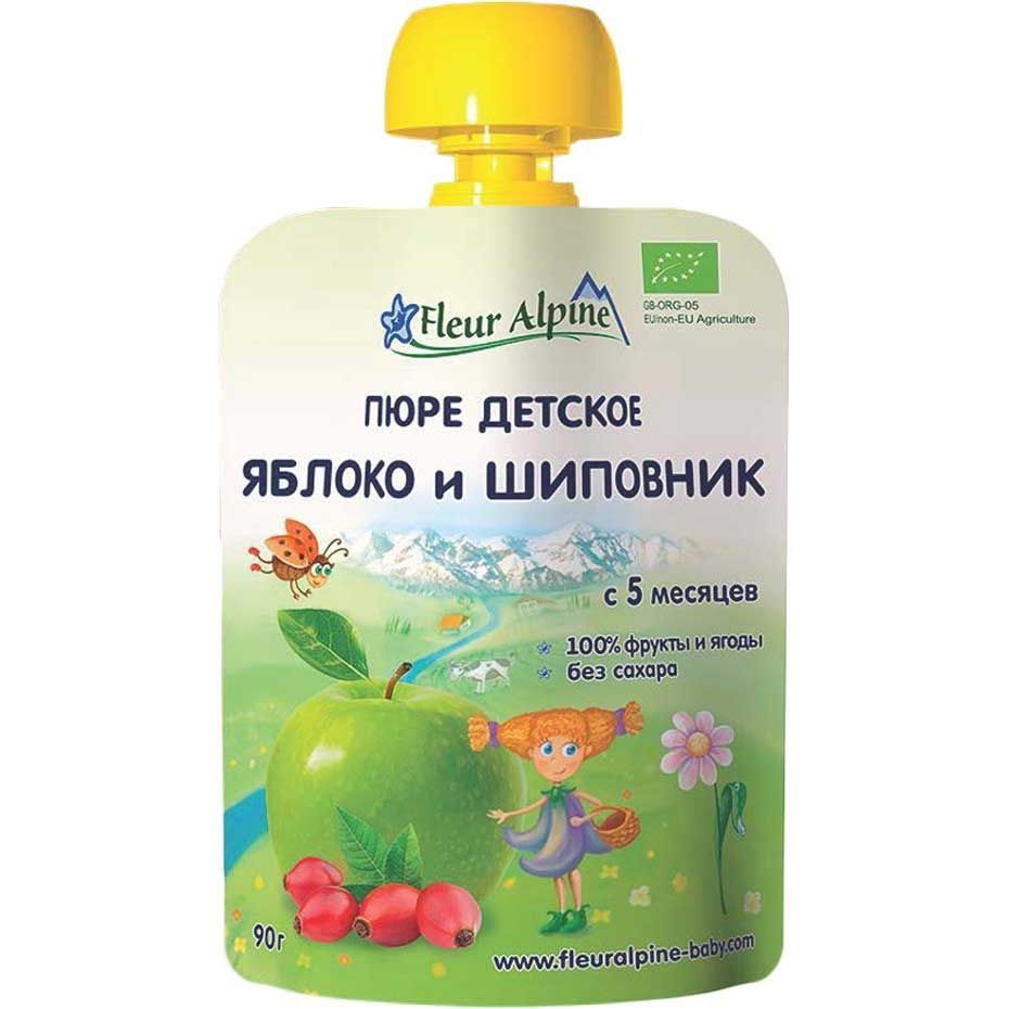 Дитяче фруктове пюре Fleur Alpine Organic "Яблуко і шипшина" 90г