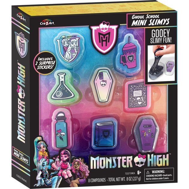 Слайм Cra-Z-Art Monster High Ghoul School Mini Mania, набір 8од