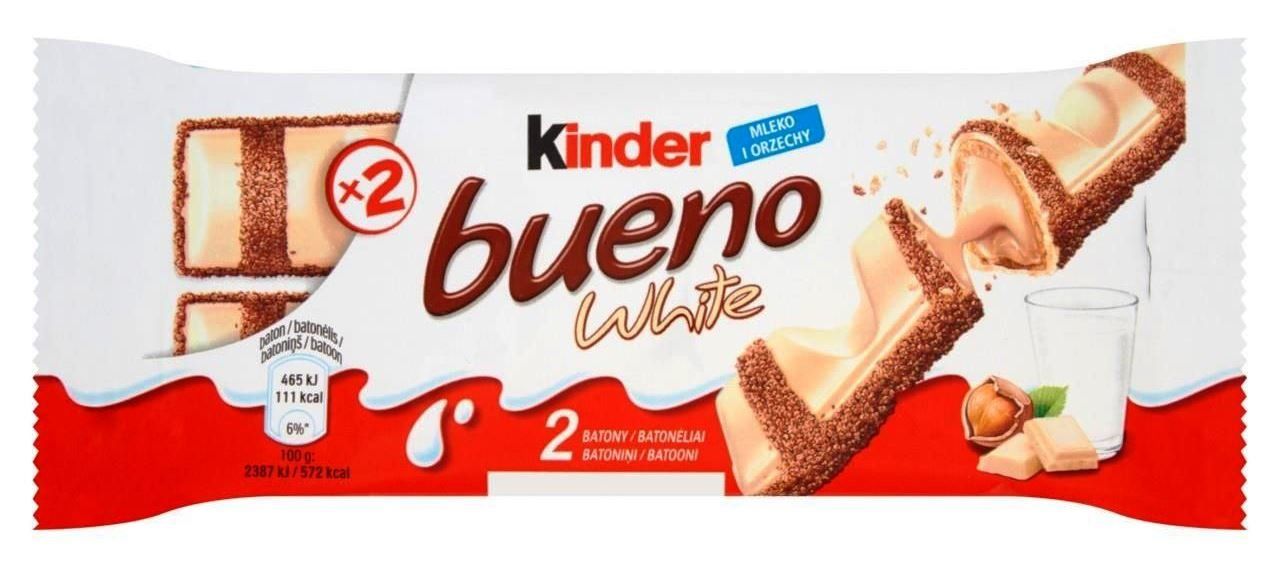 Вафлі "Kinder Bueno" в білому шоколаді