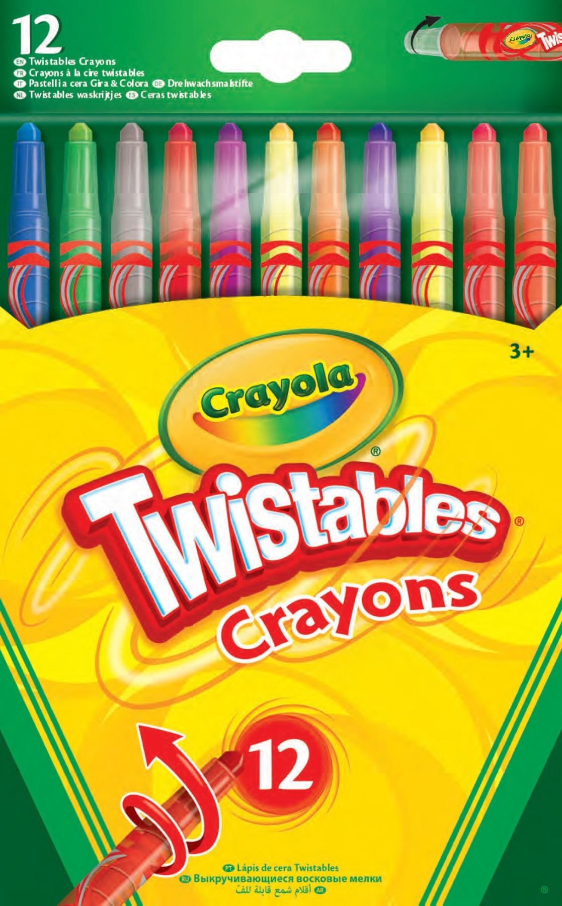 CRAYOLA Набір воскової крейди "Твіст", що викручується, 12 шт